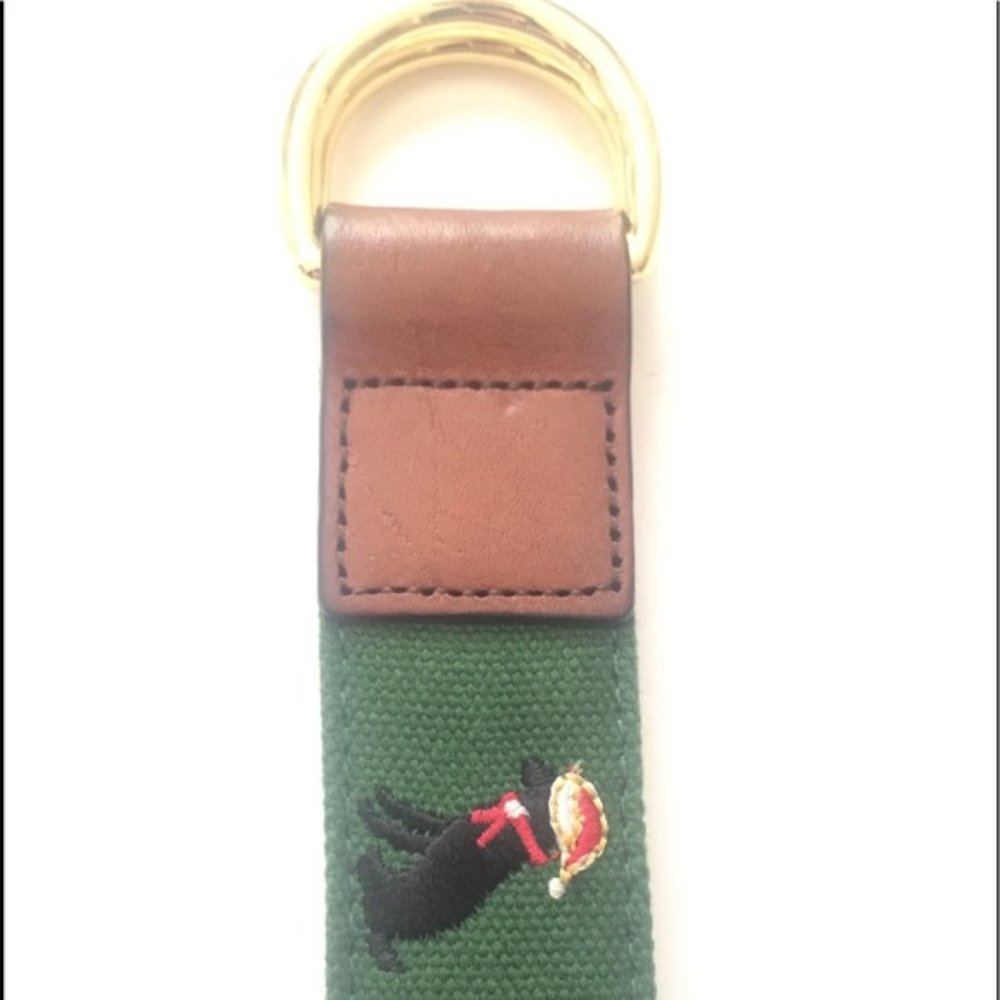 J McLaughlin Ribbon Belt Christmas Dogs Small